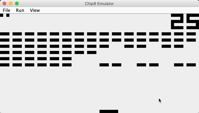 Breakout running on my Chip-8 Emulator